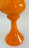 Orange Wine Glass Shaped Vase with White inside