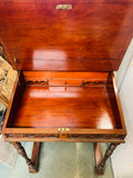 Victorian ornately carved Davenport desk