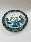 Booths Real Old Willow set 6 dinner plates
