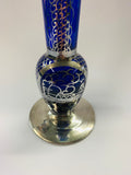 Venetian glass vase with silver overlay