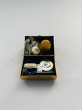 Brass and Paua Shell kiwi sewing kit