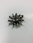 Crystal flower brooch
