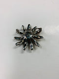 Crystal flower brooch