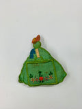 Antique fabric thimble and needle holder