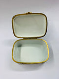 Limoges porcelain hand painted jewellery box