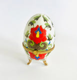 Fabergé style Trinket Box with a White Cloisonné Style Egg ￼