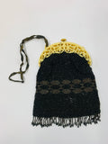 Antique beaded hand bag with Bakelite top