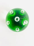 Green Based Paperweight with Large Bubbles
