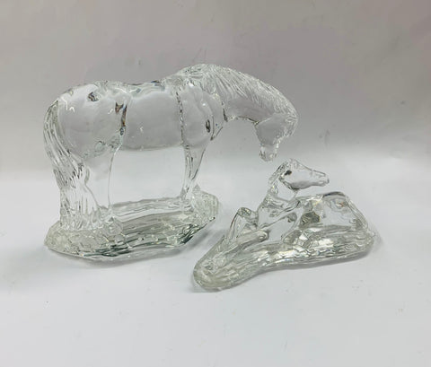 Waterford Crystal Horse and Foal