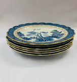 Booths Real Old Willow set 6 dinner plates