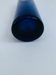 Holmegaard Scandinavian Cobalt Blue Cylindrical Art Glass Vase 16911
