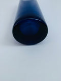 Holmegaard Scandinavian Cobalt Blue Cylindrical Art Glass Vase 16911