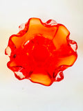 Orange Art Glass Bowl