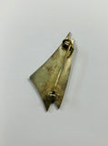 Art deco silver and enamel brooch