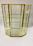 Vintage brass and glass jewellery display case