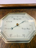 Antique English Oak Barometer