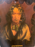Vintage Maori portrait of Te Rangi-Pikinga on board