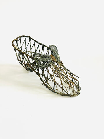 Vintage Wire Small Shoe with Bow