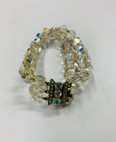 Vintage crystal triple strand bracelet