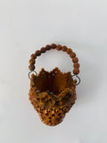 Carved Coquilla nut thimble basket