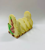 Carlton Ware yellow foxglove toast rack