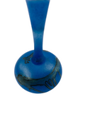 Art Nouveau small blue glass vase