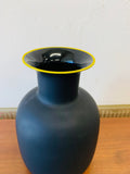 Black Art glass vase