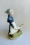 Royal Copenhagen lady with goose