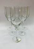 Set 6 Murano glass hand cut champagne flutes