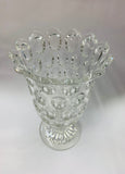 Depression glass bubble effect vase