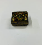 Brass and enamel pill box