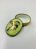 Enamel painted butterfly pill box