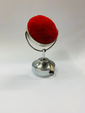 Chrome plated pin cushion and tape measure