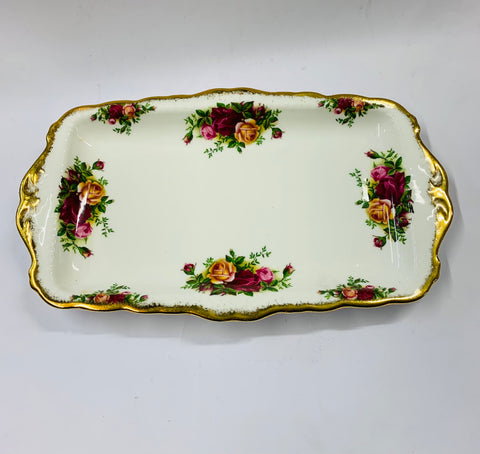 Royal Albert Old Country Roses sandwich tray