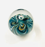 Nebula Grey and Blue Paperweight