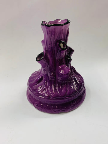 Purple glaze ceramic tree trunk vase