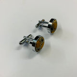 Retro yellow design cufflinks