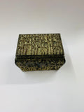 Heavy metal box with bamboo design
