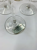 Set 6 Murano glass hand cut champagne flutes