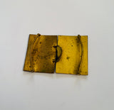 Antique enamel belt buckle