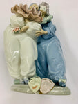 Rare Lladro Venetian Carnival dancing clowns 5658