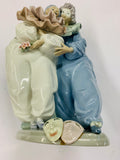 Rare Lladro Venetian Carnival dancing clowns 5658