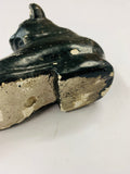 Antique painted plaster cat in a boot door stop