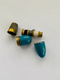 Blue metal bullet shape needle and thread case