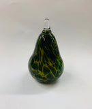 Hand blown Art glass pear paperweight