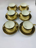 Set of 6 Aynsley Demitasse cups and saucers