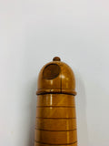 Antique wooden treen lighthouse needle case