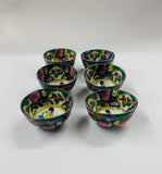 Set of 6 Chinese Famille Verte small cups
