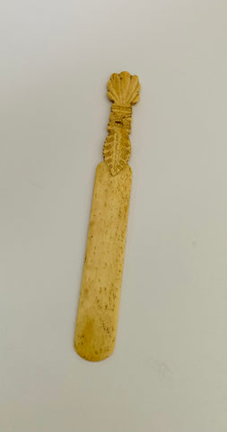 Antique bone page turner or bookmark