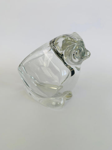 Glass Owl Dish